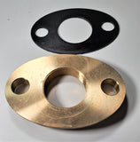 2" Lead-free Brass Meter Oval Flange Connection Set For 2" Water Meter