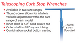 Telescoping Adjustable Length Curb Stop Wrench/Key